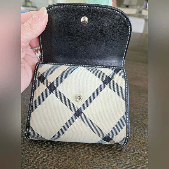 Burberry Blue Label Plaid KISSLOCK Wallet - Picture 5 of 9